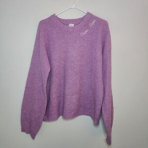 Women's A New Day Ciao Ciao Purple Sweater Sz Large